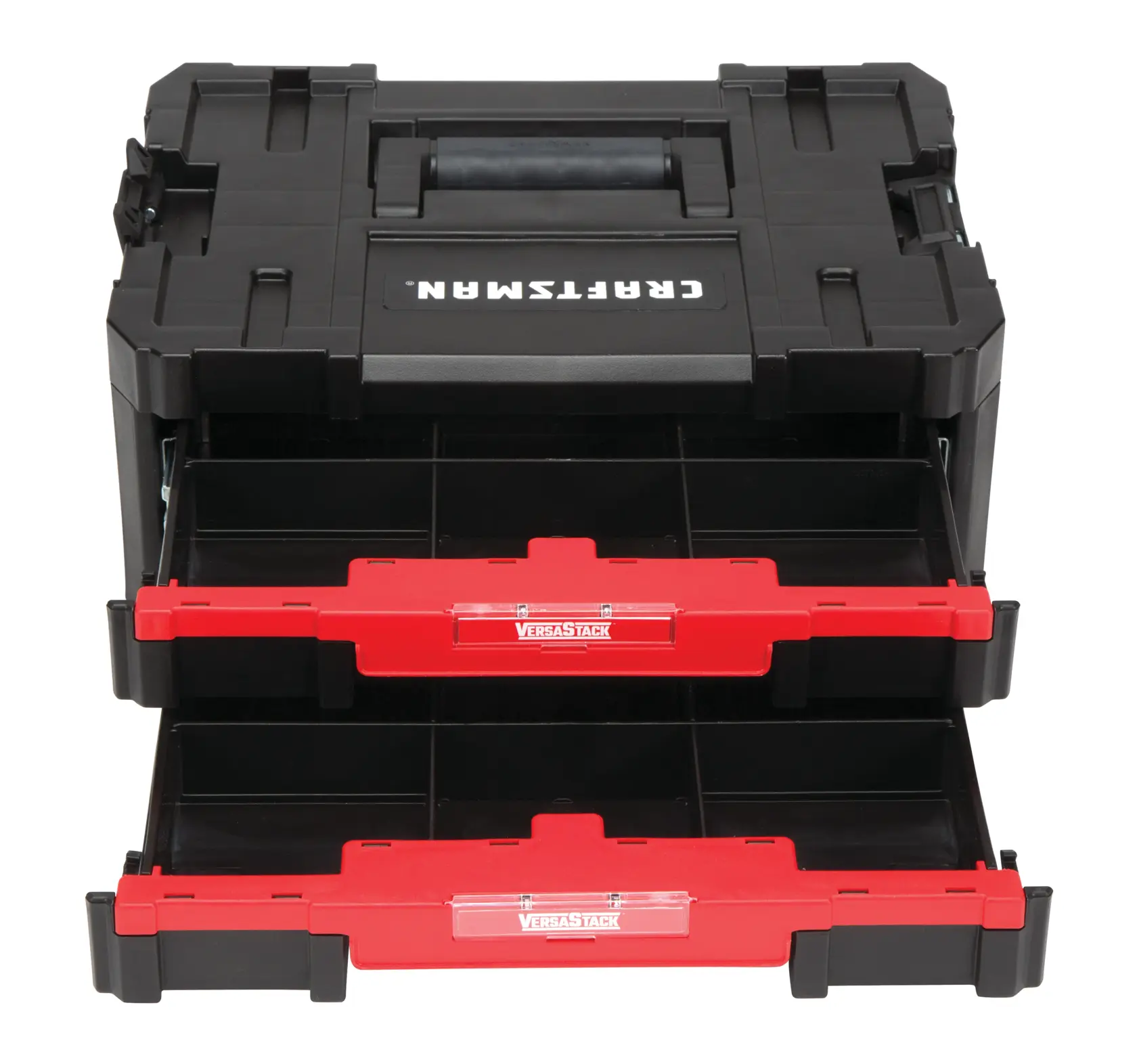 Profile of Versastack double shallow drawers.