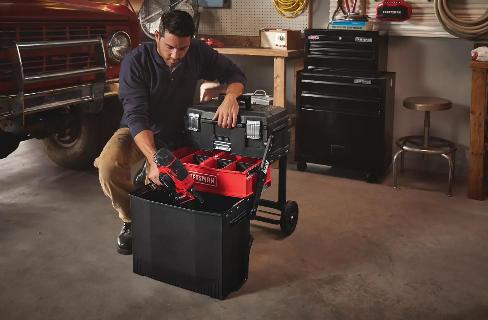 View of CRAFTSMAN Storage: Workstation  being used by consumer