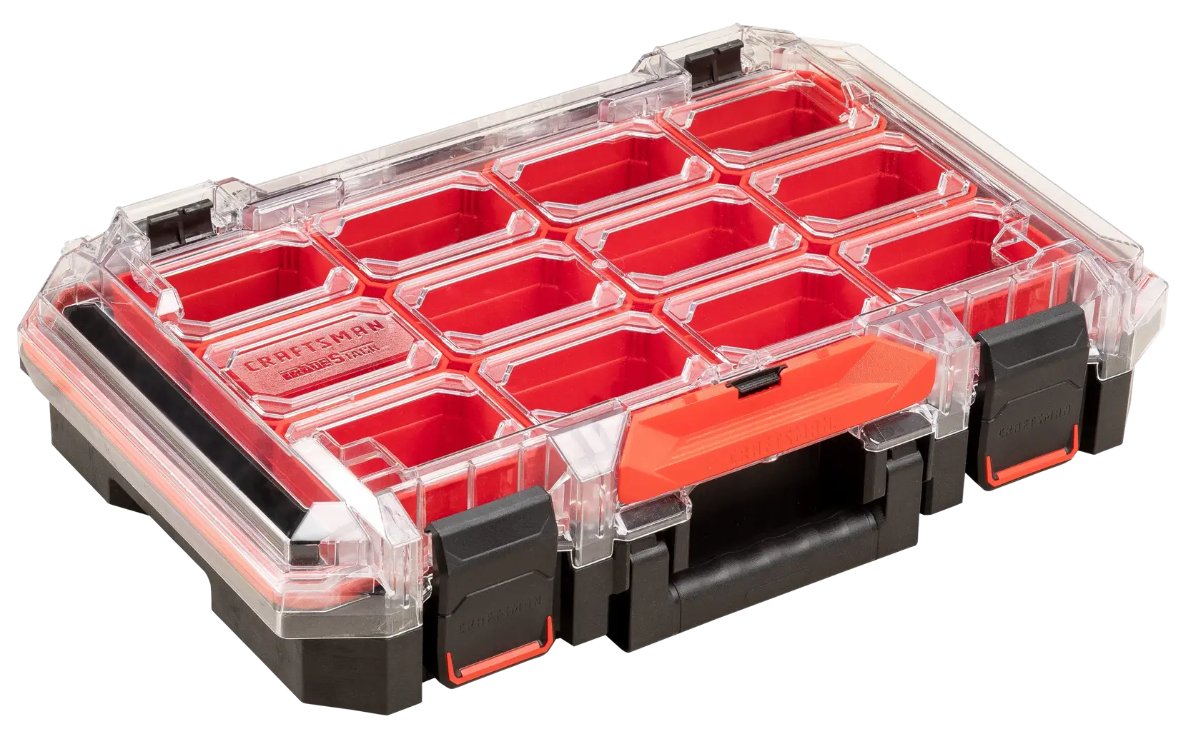 Closed organizer case at an angle towards the left 