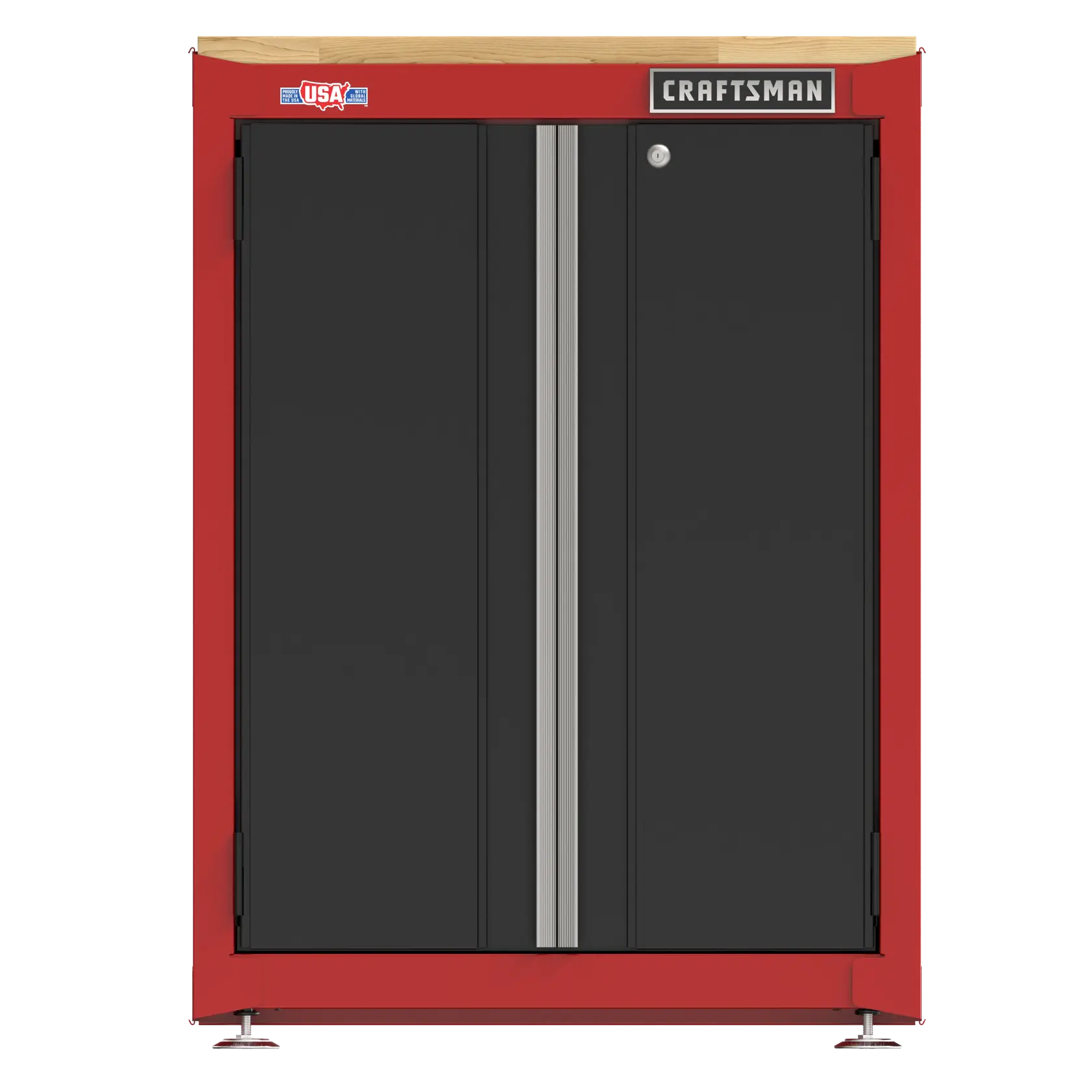 CRAFTSMAN® Armoire Sur Plancher À 2 Portes De 26 1/2 Po De Large Avec Tiroir Pleinement Extensible Et Surface De Travail En Bois De 1 Po D’épaisseur